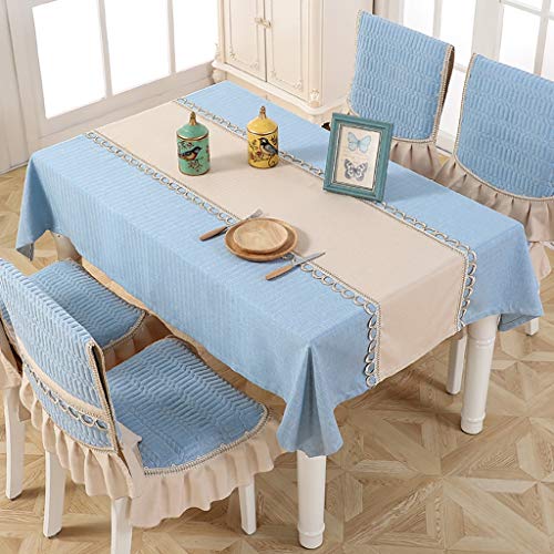 Nappe rectangulaire en coton lin moderne 3 pièces pour table basse