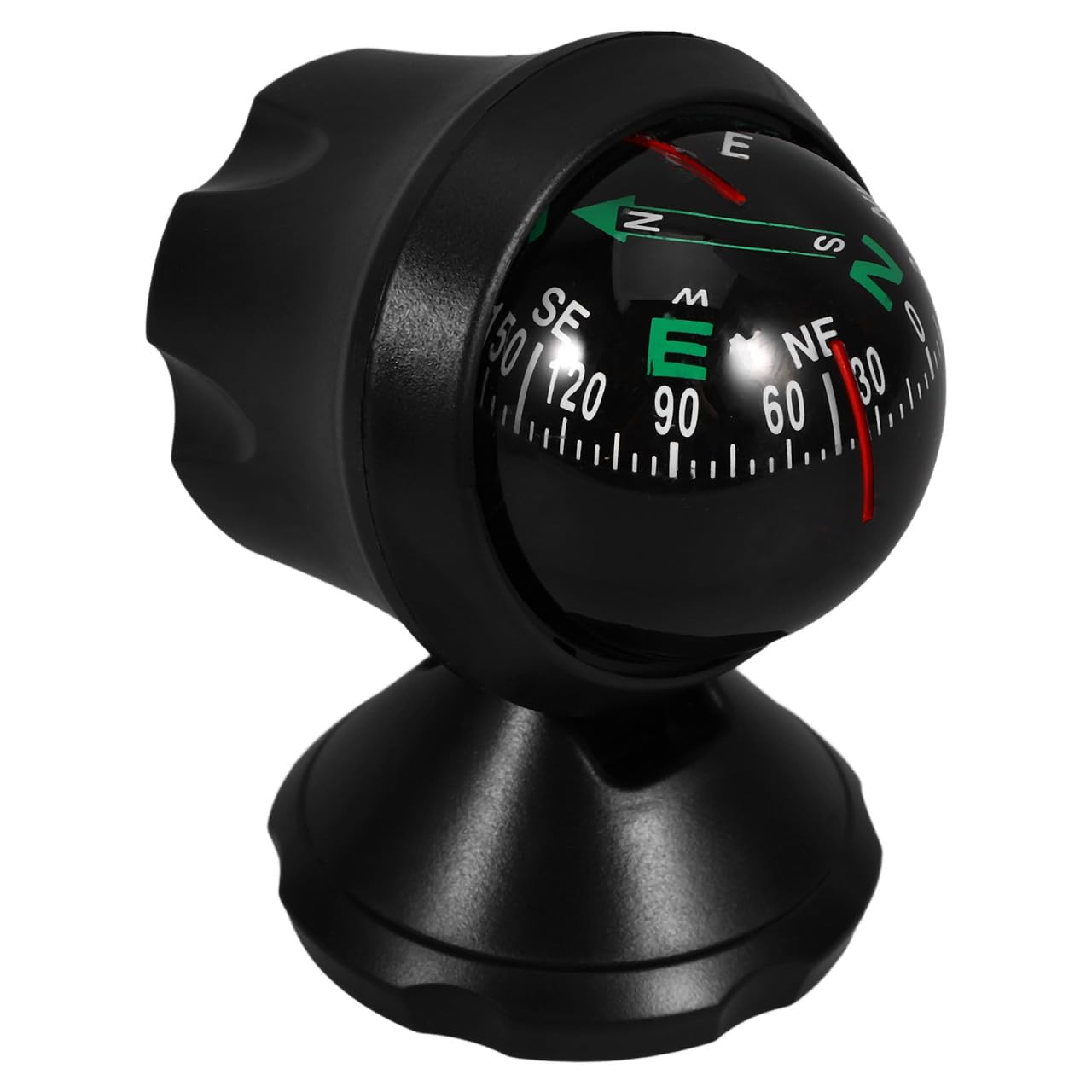 SEWACC Compass for Car with Bottom Stick Adjustable Car Compass Ball for Find Direction Universal Dashboard Navigation Tool for Vehicle Boat Truck SUV Outdoor Hiking
