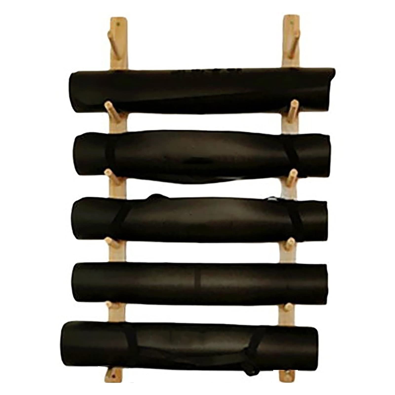 Support mural tapis de yoga bois pour ranger l'intérieur