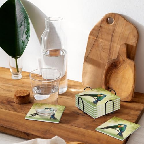 Dessous de verre avec support absorbant en céramique lot de 6