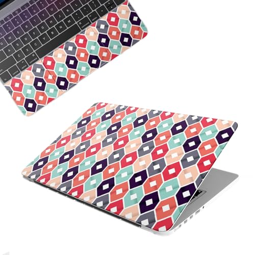Image of Galaxsia Designer Pattern 001 Top+Wrist Pad Vinyl Laptop Skin /Sticker /Cover Upto 15.6 Inches Laptops Laminated-Removable-HD Quality Compatible for Hp-Dell-Sony-Lenovo-Asus etc.(15x10 Inches)