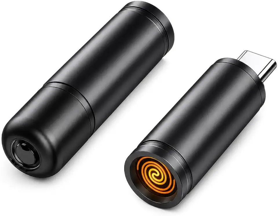 Gshield Mini Acendedor Isqueiro Elétrico Portátil Armor USB-C para Celular, Preto