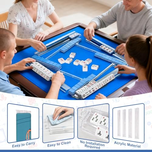 Soportes para Fichas de Mahjong con Empujadores y Bolsa miniatura 6
