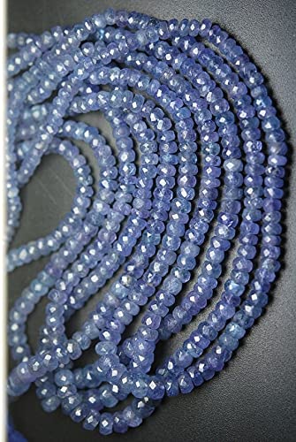 Tanzanite précieuse LKBEADS perles rondelles micro-facettées éclat d'exception
