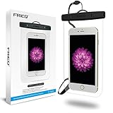FRiEQ Universal Waterproof Case with Completely Transparent Design for Outdoor Activities - Waterproof bag for Apple iPhone 7, 6s Plus, 6s, 6 Plus, 6, 5S, 5C, 5; Galaxy S6, S4, S3; HTC One X; Galaxy Note 4, Note 3; LG G2, up to 6 inch Diagonal - IPX8 Certified to 100 Feet