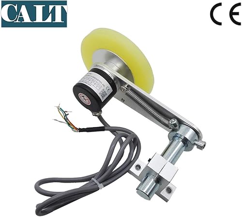 Miniatura 4 de CALT GHW38 11.811 in Rodillo de goma Longitud de la rueda Medidor de posición Medición Pulso Rotary Encoder 1000PPR Push-Pull Salida Soporte de