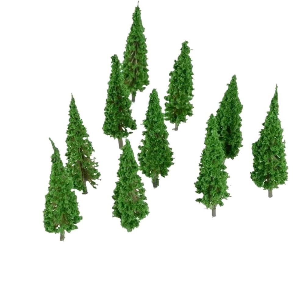 Artificial Model Tree 20pcs Sand Table Model Decor Trees, Artificial Miniature Tree Scenery, Willow Train Railway Layout(4.5cm)