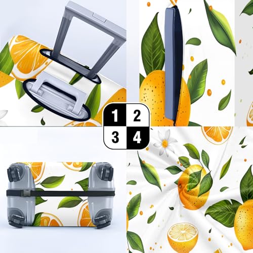 Lemon Orange Luggage Cover Suitcase Protector Travel Luggage Cover Carry on Luggage Cover Washable Baggage Covers for Suitcase Fit 30-32 Inch Luggage4