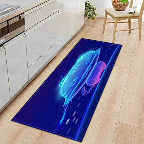 Teppichläufer ​Küchenläufer Bereich Teppich Teppichbodenmatte für den Heimbereich Bodenmatte für Wohnzimmer Badezimmer Dekoration Teppich Anti-Rutsch Katze 40X60CM Cover