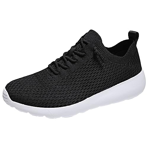 Zapatillas Hombre Zapatillas De Running Hombre Zapato De Running Caminar Basquetas Zapatos Caminar Baloncesto Cuero, A blanco., 43 EU