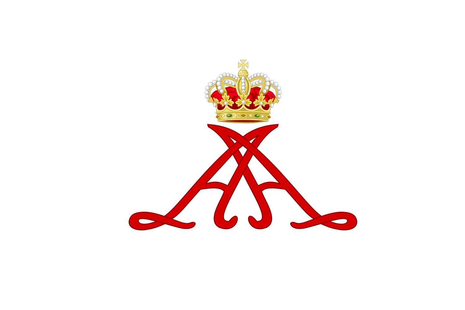 Drapeau Prince Albert II de Monaco XL etandard officiel Grimaldi