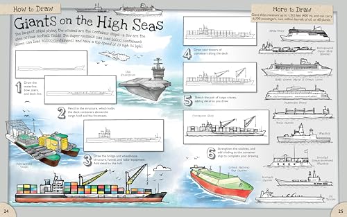 How to Draw Cool Ships and Boats: A Drawing Book for Kids Packed With 100+ Sailboats, Ocean Liners, and More (How to Draw Series) - Image 7