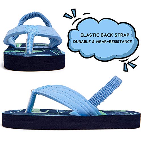 Image of Boys Girls Strap Flip Flops Sandals Cute Cartoon Unicorn Shark Toddler Flip Flop Kids Pool Beach Flat Slide Summer Water Shoes