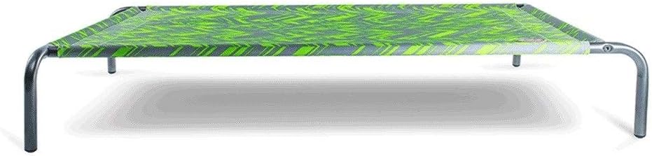 Cama De Mascotas Prevención De Vuelco De Tamaño Cama-caseta Plegable para Pequeño Mediano Perros Impermeable Verde Y Naranja (Color : Green, Size : 870x570mm)