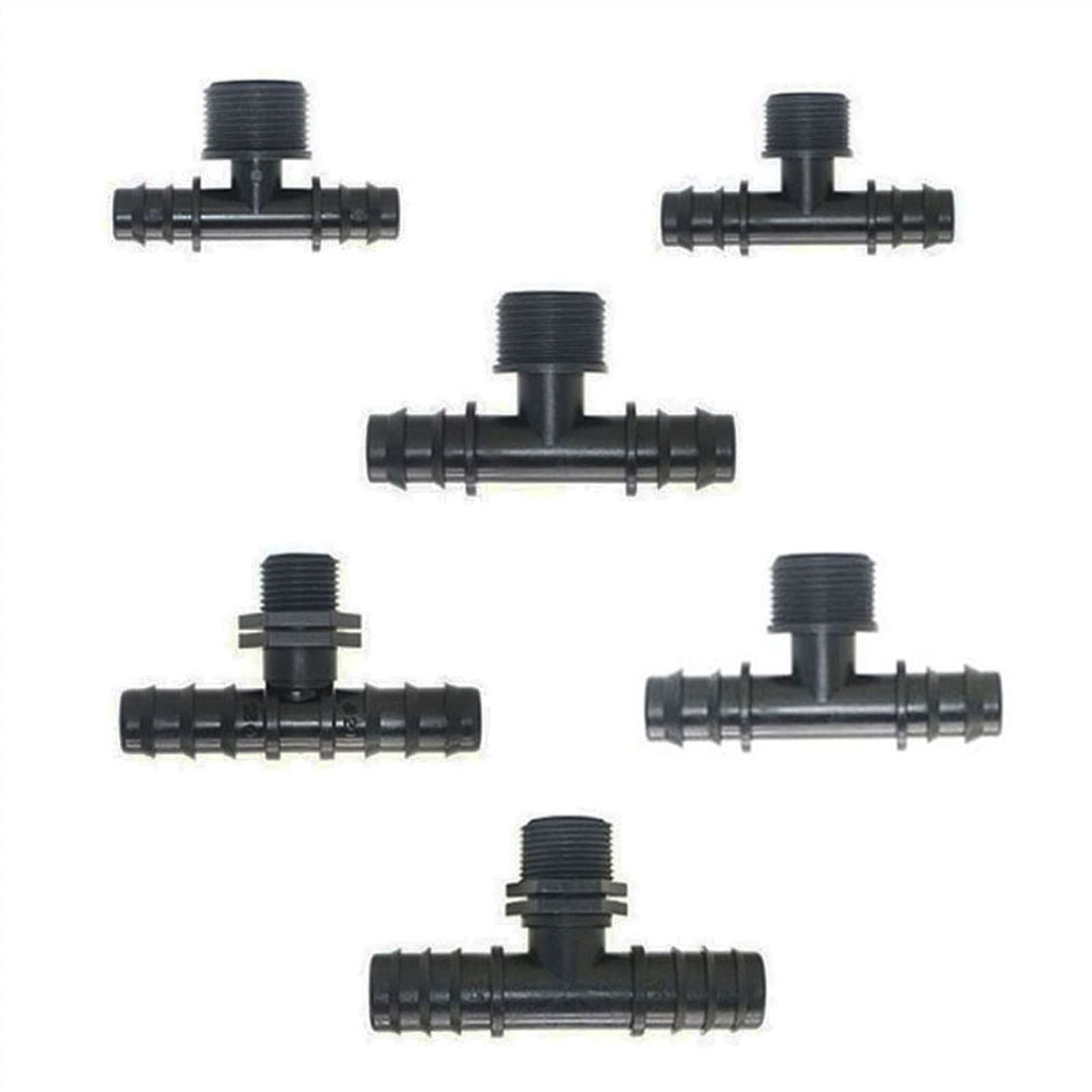 Hose Splitter,16/20/25mm Tube Tee Barbed Fittings Coupling Garden Pipes Greenhouse 40Pcs(1i2 X 20mm)