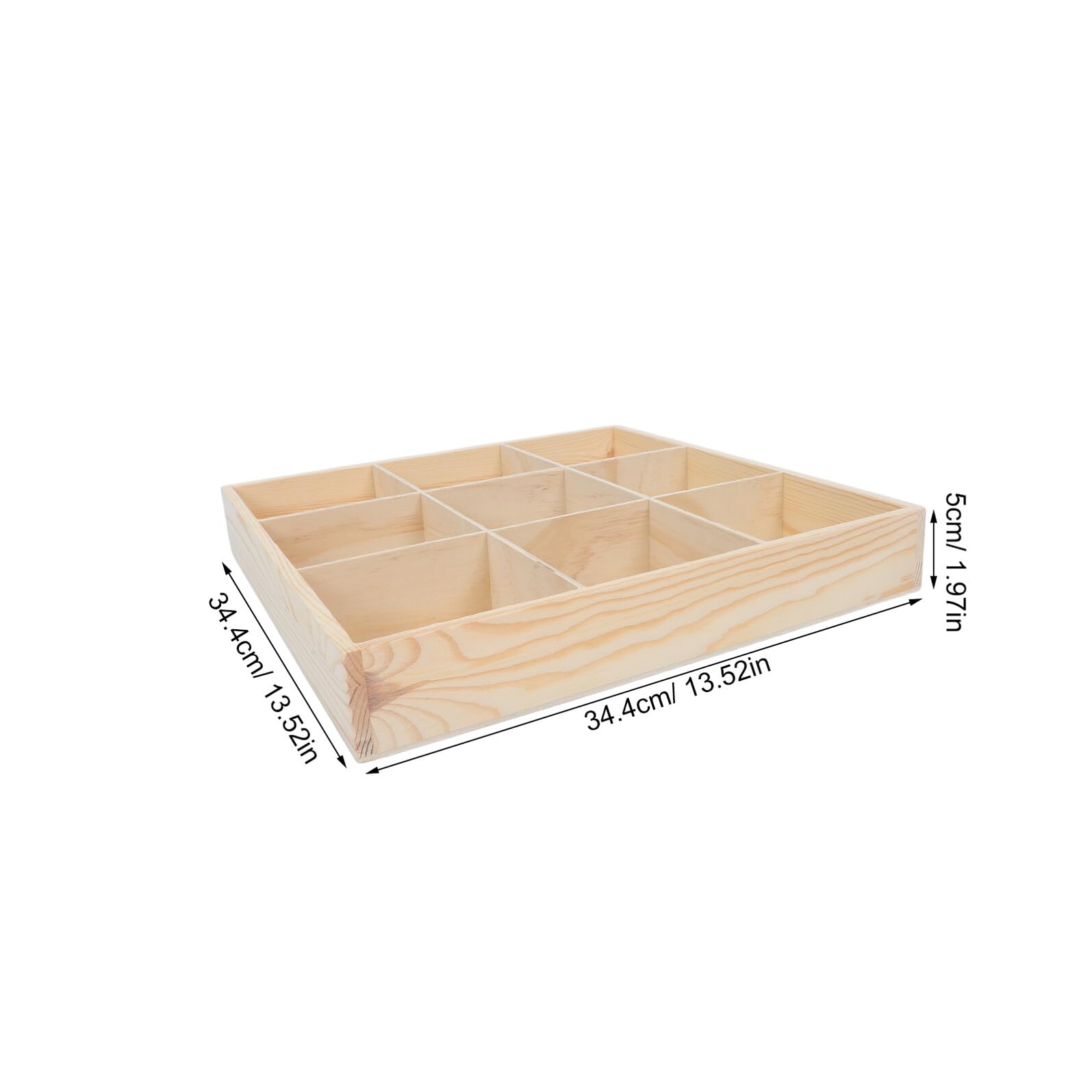 SHINEOFI Organizador de Calcetines de Madera con 9 Compartimentos