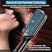 Hair Straightener Brush, Ionic Heated Hair Straightening Brush Comb with Auto Temp Lock 12 Heat Levels, 30s Fast Heating Straightening Brush Anti-scald Hot Hair Straightener Combs for Home, Salon,Gift