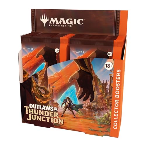 Magic: The Gathering Outlaws of Thunder Junction Collector Booster Box – 12 Packs (180 Magic Cards)