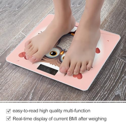 Báscula digital de vidrio templado Owl Lover1 para baño miniatura 5
