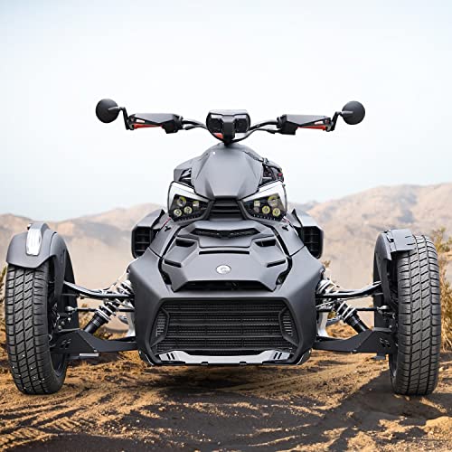A & Utv Pro Ryker Aluminum Radiator Protector Plate & Splash Guards For Can Am Ryker All Models, Front A-Arm Lower Skid Plate Protectors Accessories, Replace Oem #219400863, 219400999, Black #TOP7