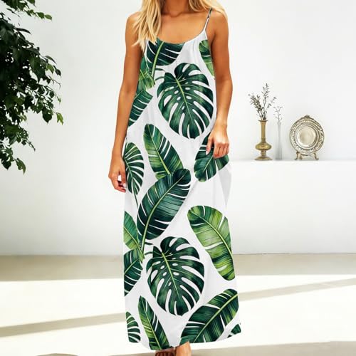 Robe d'été sans manches ample et dos nu au style décontracté