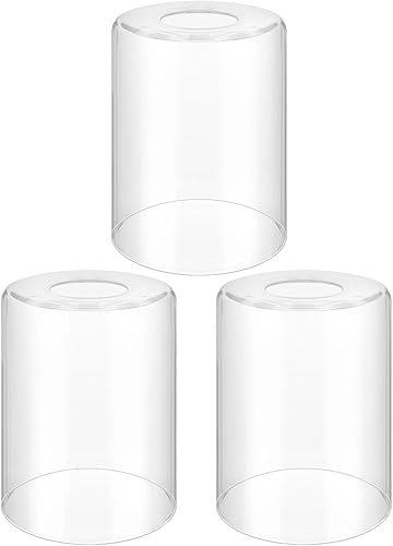 Miniatura 8 de Paquete de 3 pantallas de repuesto de vidrio transparente, cubierta de vidrio cilíndrica de alta transmitancia, 5.51 pulgadas de altura, 3.93