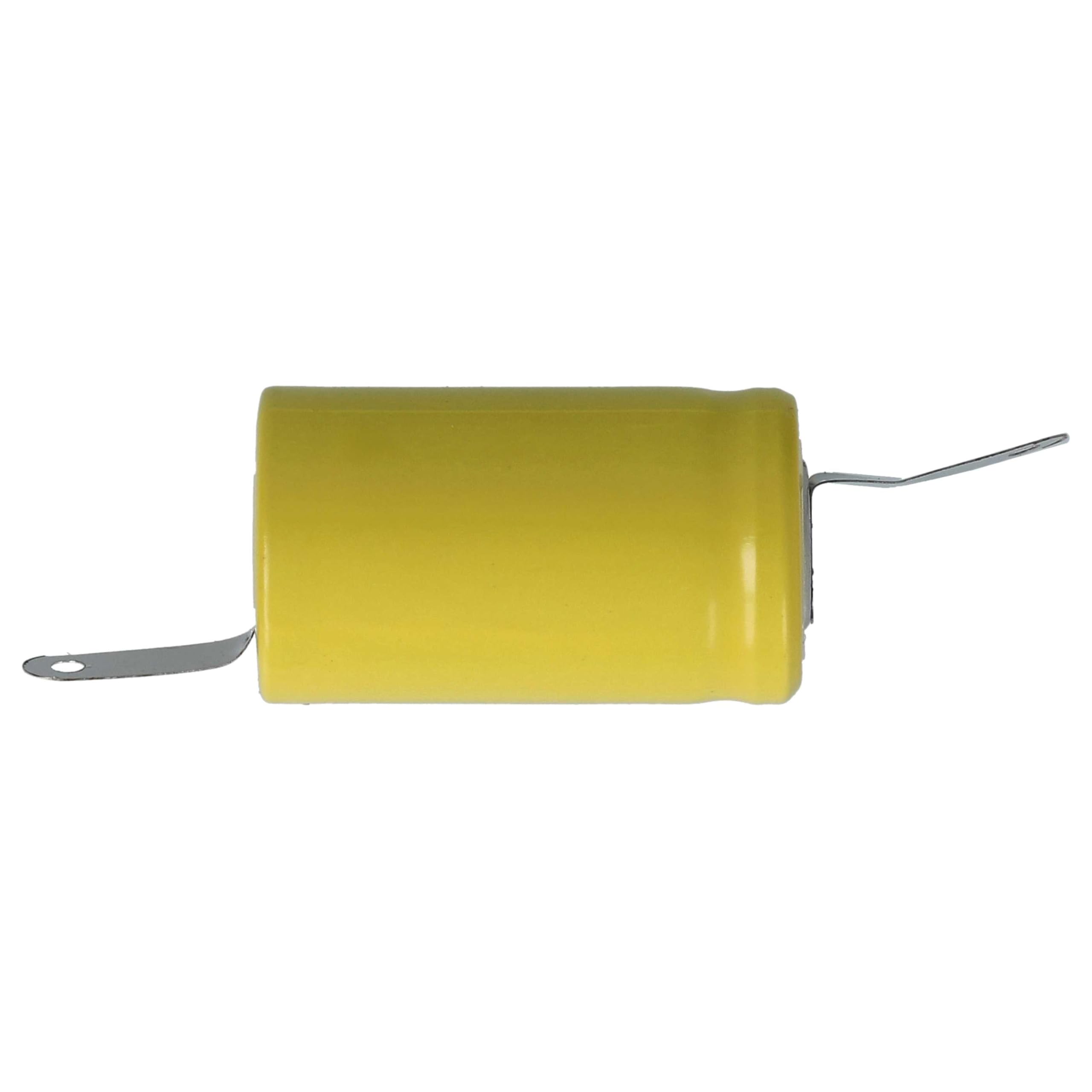vhbw 5 x wymienne baterie do 1/2 AA do modelu RC (600mAh, 1,2V, NiMH, zielone, z końcówką lutowniczą (Z))