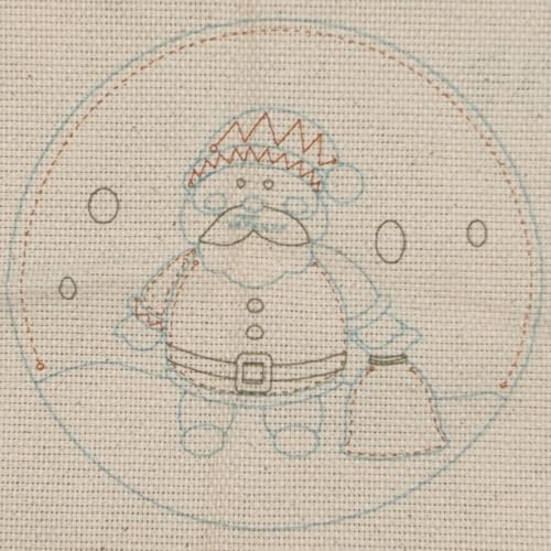Image of Howie's Punch Needle Kit for Beginner, Cartoon Christmas Hooking Embroidery Kits with Christmas Pattern, Yarns, Tools and Instructions, Creative Craft Home Decor(Santa Claus, 8 inch diameters)