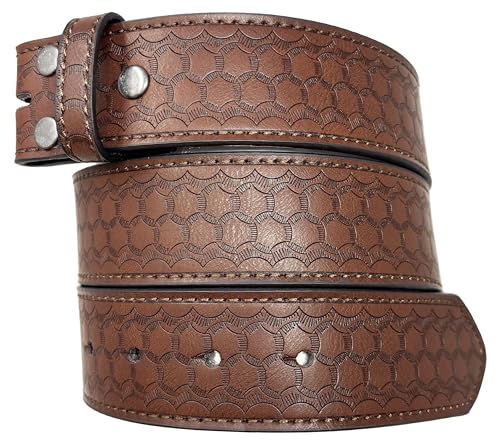 BC Belts Leather Belt Strap with Dragon Scale Embossed Pattern 1.5