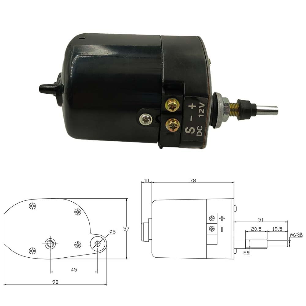 Parabrezza motore e braccio tergicristallo compatibile con Willys Jeep trattore 01287358 7731000001 0390506510 01287358