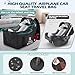 RAINSMORE Infant Car Seat Travel Bag for Airplane Compatible with All Nuna Pipa Car Seat and Base Chicco KeyFit 30 and Base Padded Car Seat Backpack for Travel Carseat Gate Check Bag with Side Pocket