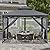 ABCCANOPY Gazebos for Patios 10x10 - Outdoor Steel Frame Gazebo with Mosquito Netting for Lawn Backyard Garden Deck (Dark Gray)