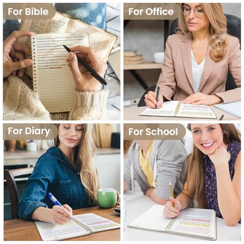 Image of Taja Lined Spiral Journal Notebook for Women & Men, 140 Pages, College Ruled Hardcover Notebook for Work & Note Taking, Journals for Writing, A5(5.7 inch x 7.9 inch) - Oat Brown