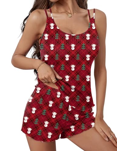 Ekouaer Womens Cami Pajama Sets 2 Piece Ribbed...