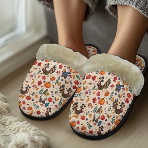 Flashideas Slippers for Women Retro Soft Fuzzy Slippers Couple Casual Fluffy Slippers for Indoor and Outdoor3
