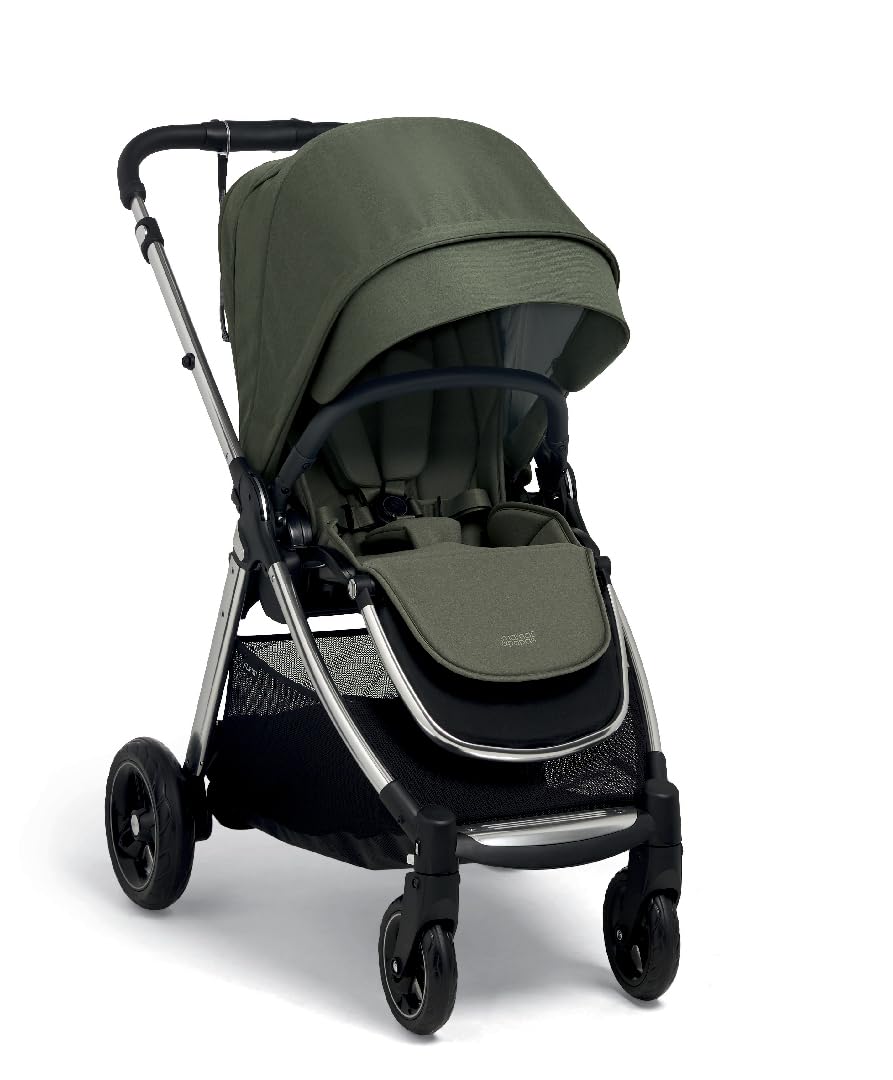 Mamas & Papas Flip XT3, Compact Pushchair, Stroller, Pram, One Handed Fold, Slim Frame, Lie Flat Seat, Large Hood, Newborn to 4 Years, Juniper