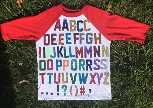 TeeWin 2" Tall Glitter Letters,Iron On Heat Transfer Vinyl for Custom Name,Birthday Girl Shirt,Boy Shirt,Birthday tees, Love MOM, DAD, Lets Party,Decoration (Glitter Assorted Colors 2 Inch)