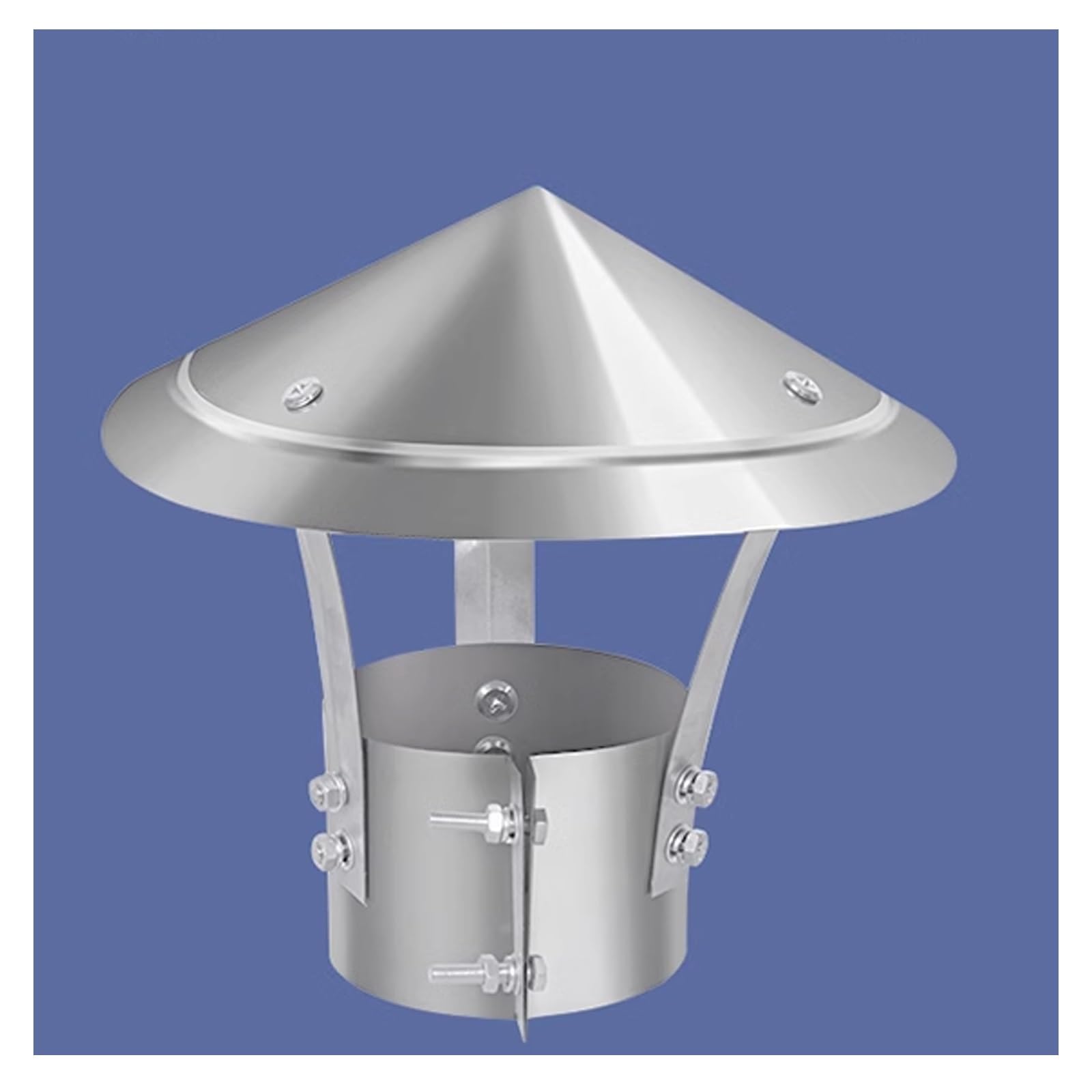 304 Galvanized Rain Cap,universal chimney cap,Roof Rain Cap,galvanized rain cap,stove pipe chimney cap for vent,rooftop exhaust vent cap,vent pipe cap for roof ( Size : D8cm*20cm/3.15in*7.87in )