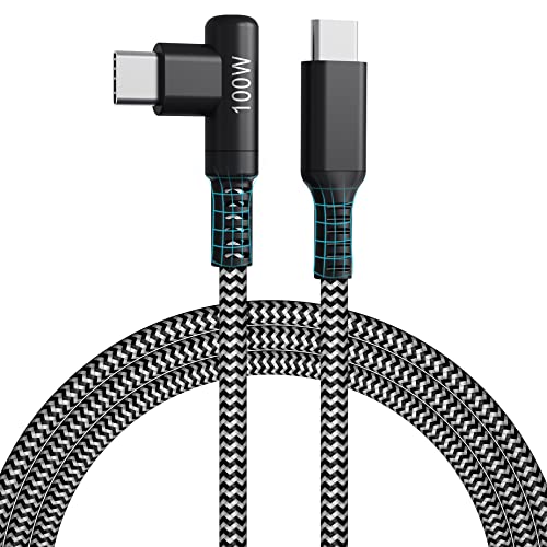 Cable USB C, 100 W PD 5 A QC 3.0 Carga Rápida USB C a C, Cable de Aleación de Zinc Nailon Trenzado Tipo C Cable para Samsung S22/S22+/S22 Ultra/S21/S21 Plus/S20+/S10/Note 10/iPad Pro MacBook Pro (2 M) Cover