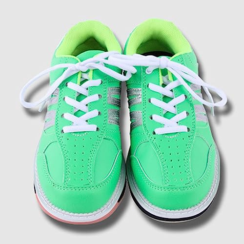 ONAIC Womens Bowling Shoes Leather Lightweight Breathable Bowl Trainers Non-Slip Indoor Bowling Sport Shoes4