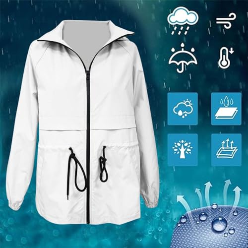 Chubasquero mujer grande ligero impermeable y transpirable con capucha 4