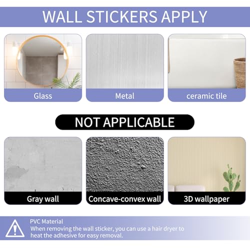 Wy Lighting Level 588464_1+BATHROOM WALL DECALS 3Pcs Flowers Butterfly Toilet Seat Lid Stickers Self-Adhesive Bathroom Wall Sticker Removable Waterproof Sticker Tank Covers Decals Decor thumb #3