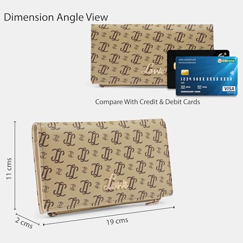 Image of Lavie Women's Safain Monogram LL Print Bifold Wallet | Ladies Purse Handbags