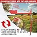 KQQIO Mailbox Support Fit for All Locations, Both Rural and Residential Outside Stand Red+Silvery 40-inch Mailbox Post Boom Swings Away When Impacted(Not Include Mailbox), BL2618
