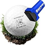 HODL 21 Ball Badge Golf Ball Stamp (The Happy Series), Reusable Golf Ball Marking Tool to Identify Golf Balls, Golf Accessories & Gifts for Men, Women, and Golf Lovers (Alligator Bit My Hand Off)