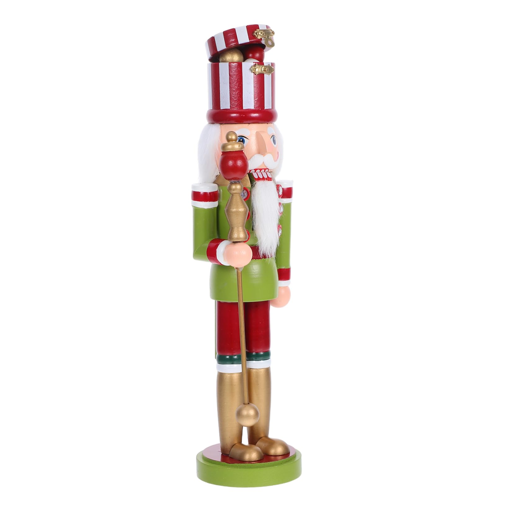 STOBAZA Nussknacker-Soldat als Holzfigur für Tischdeko Traditionelle Weihnachtsdekoration für Fensterbrett oder Kaminsims Handgefertigte Nussknackerfigur für Festliche Stimmung