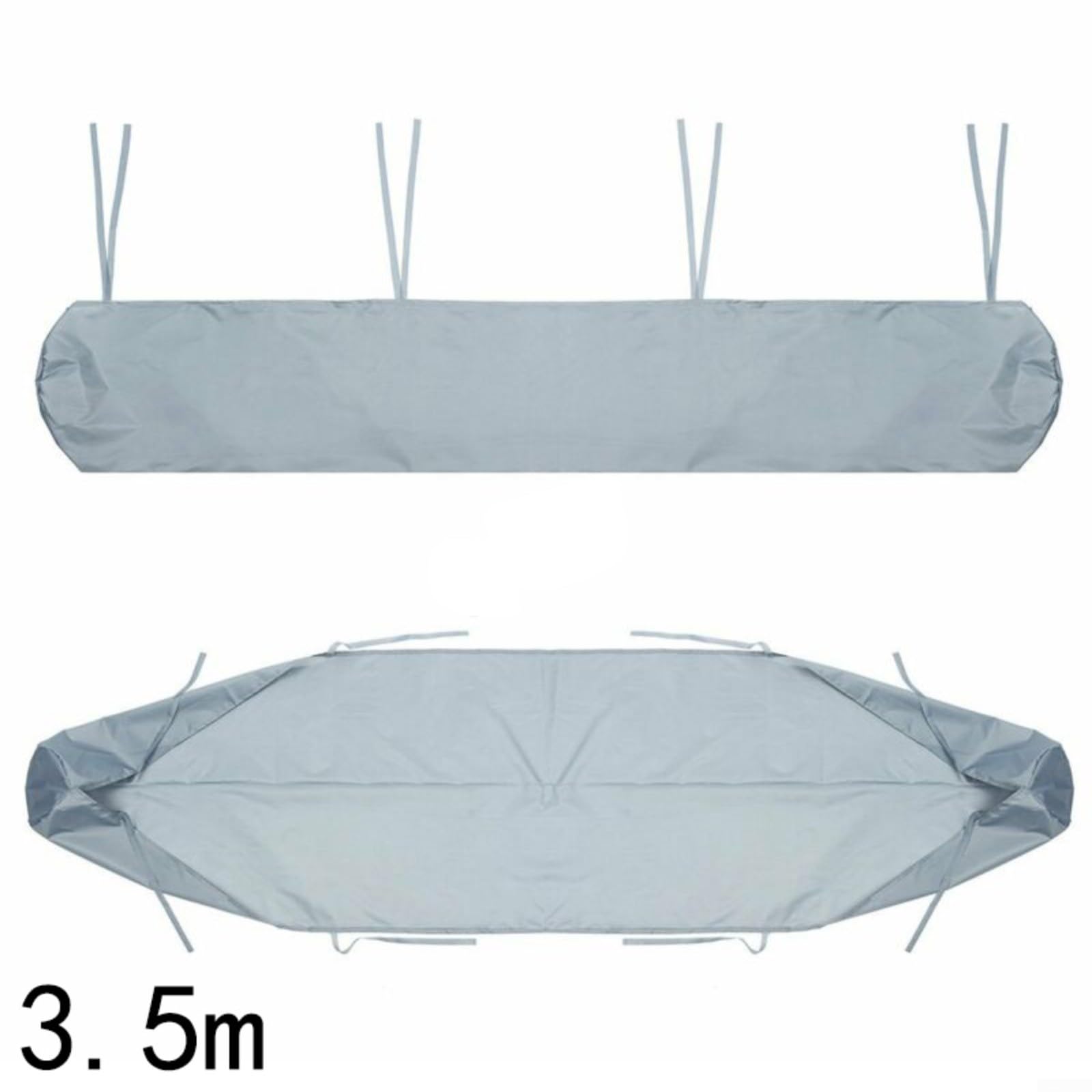 Copertura impermeabile per tenda da patio, in tessuto Oxford 300D, copertura protettiva di ricambio, per veranda, tenda invernale con cordoncino, per esterni, giardino (4 m, grigio)