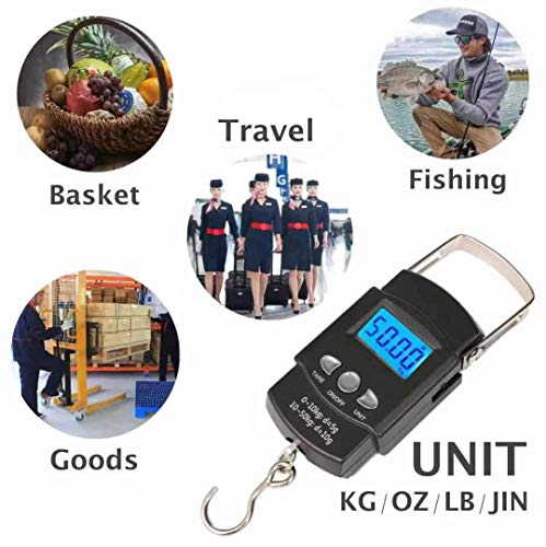Fish-Scale-Hanging-Scale-Portable-Scale-LCD-Digital-Weight-Electronic-Scale-110lb50kg-with-Measuring-Tape-for-Tackle-BagLuggageBaggage