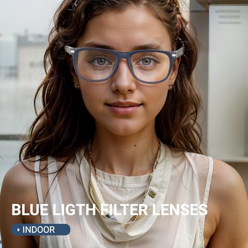 Image of JM Blue Light Blocking Glasses Women Men Computer Small Face Frame Bluelight Blocker Teens Photochromic Lenses Blue