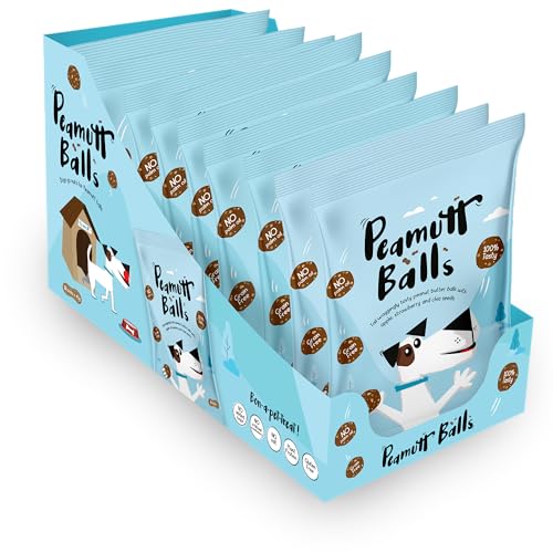 Peamutt Butter Balls, 10 x 45g, Peanut Butter Dog Treat, Formulated for Dogs No Palm Oil, Feed as a Treat or Reward